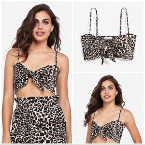 Rocky Barnes Leopard Print Crop Top